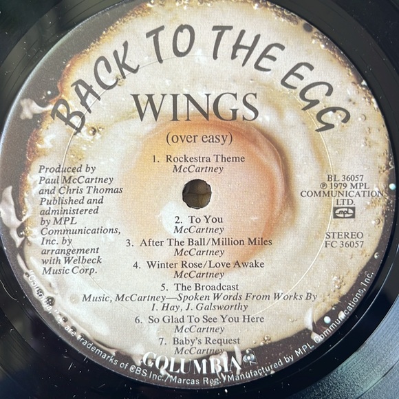 Wings - “Back To The Egg”(Paul McCartney) Vinyl LP - Picture 4 of 5